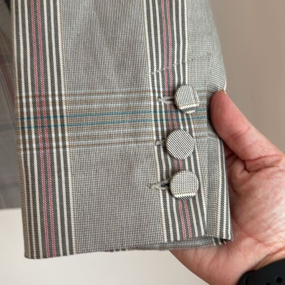 Cabi #5470 Women’s Sleuth Plaid Long Double oversized Breasted Blazer Size 8 EUC - Picture 10 of 14